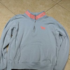 Pink VS half zip sweater size L